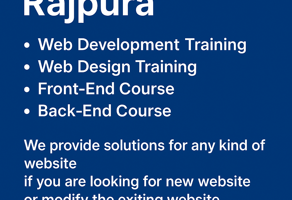 Web Design Course in Rajpura | RK Digital Works Training Institute
